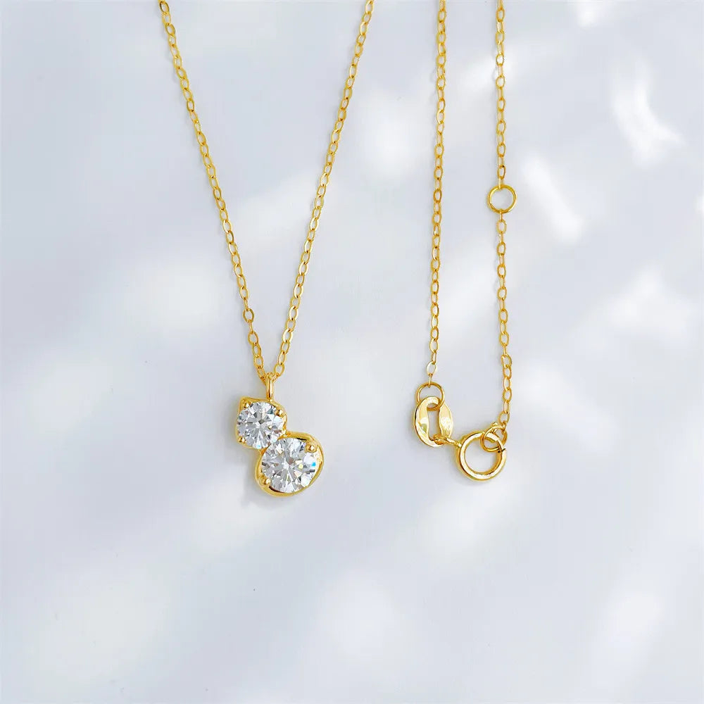 0.51 ct Adjustable Round-Cut Lab-Grown Diamond Necklace in 18K Yellow Gold – APYN0131-Y