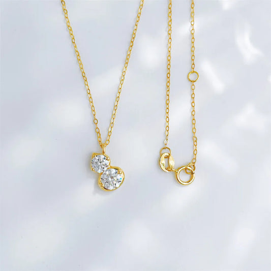 0.51 ct Adjustable Round-Cut Lab-Grown Diamond Necklace in 18K Yellow Gold – APYN0131-Y