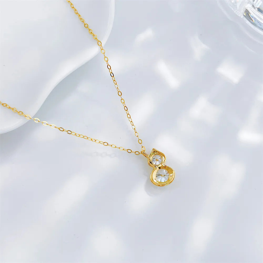 0.51 ct Adjustable Round-Cut Lab-Grown Diamond Necklace in 18K Yellow Gold – APYN0131-Y