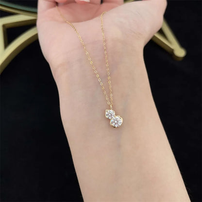 0.51 ct Adjustable Round-Cut Lab-Grown Diamond Necklace in 18K Yellow Gold – APYN0131-Y