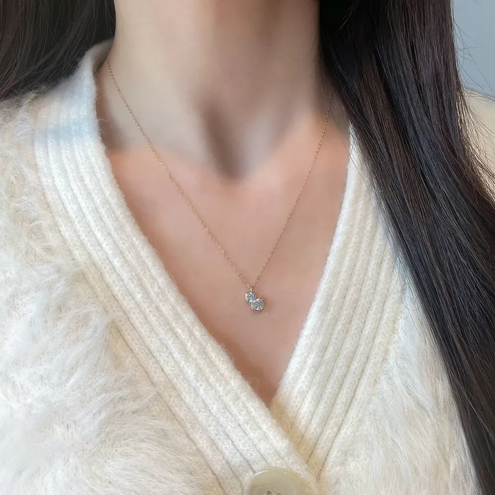 0.51 ct Adjustable Round-Cut Lab-Grown Diamond Necklace in 18K Yellow Gold – APYN0131-Y