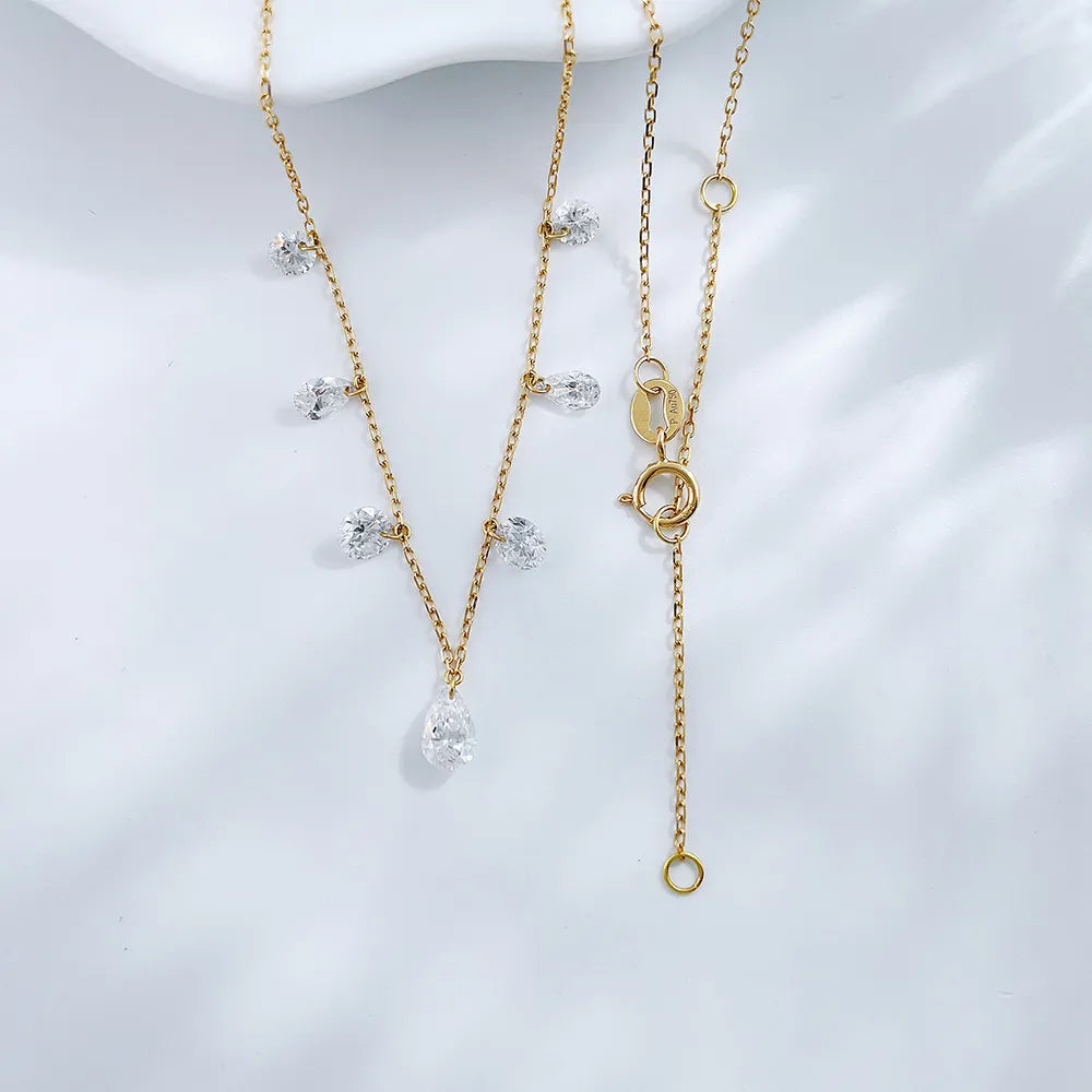 0.35 ct Minimalist Round-Cut Lab-Grown Diamond Necklace in 18K Yellow Gold – APYN0134-Y