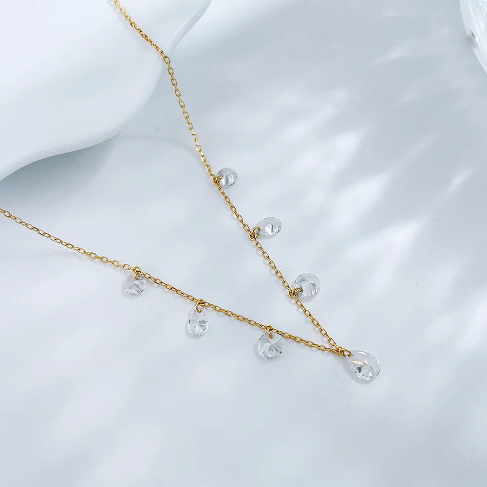 0.35 ct Minimalist Round-Cut Lab-Grown Diamond Necklace in 18K Yellow Gold – APYN0134-Y