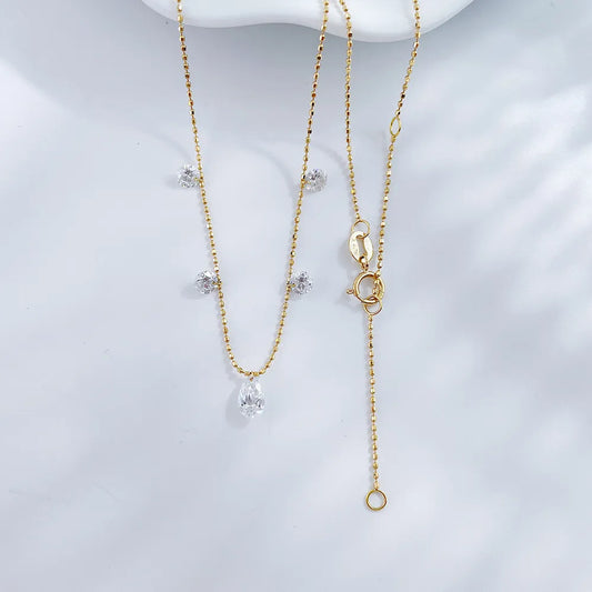 0.34 ct Celestial Stackable Round-Cut Lab-Grown Diamond Necklace in 18K Yellow Gold – APYN0135-Y