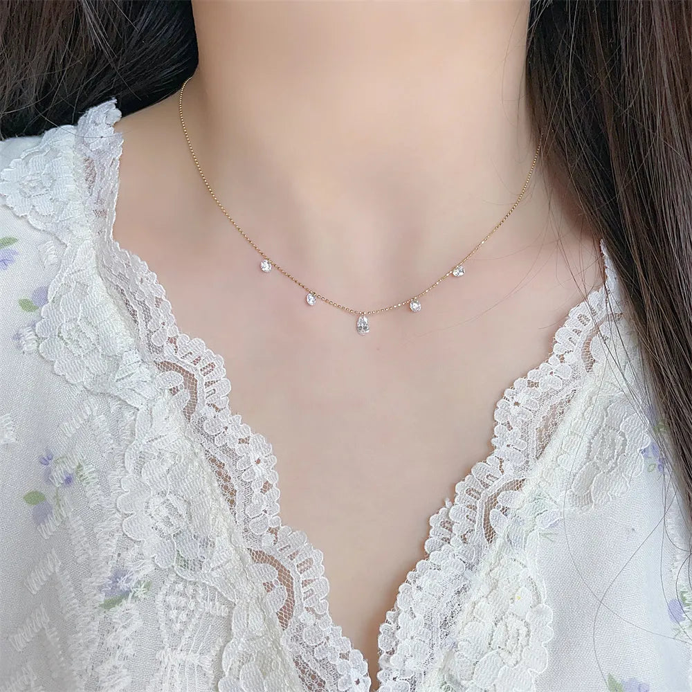 0.34 ct Celestial Stackable Round-Cut Lab-Grown Diamond Necklace in 18K Yellow Gold – APYN0135-Y