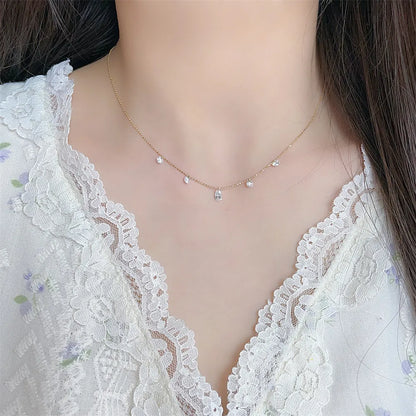 0.34 ct Celestial Stackable Round-Cut Lab-Grown Diamond Necklace in 18K Yellow Gold – APYN0135-Y