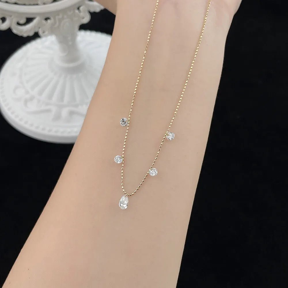 0.34 ct Celestial Stackable Round-Cut Lab-Grown Diamond Necklace in 18K Yellow Gold – APYN0135-Y