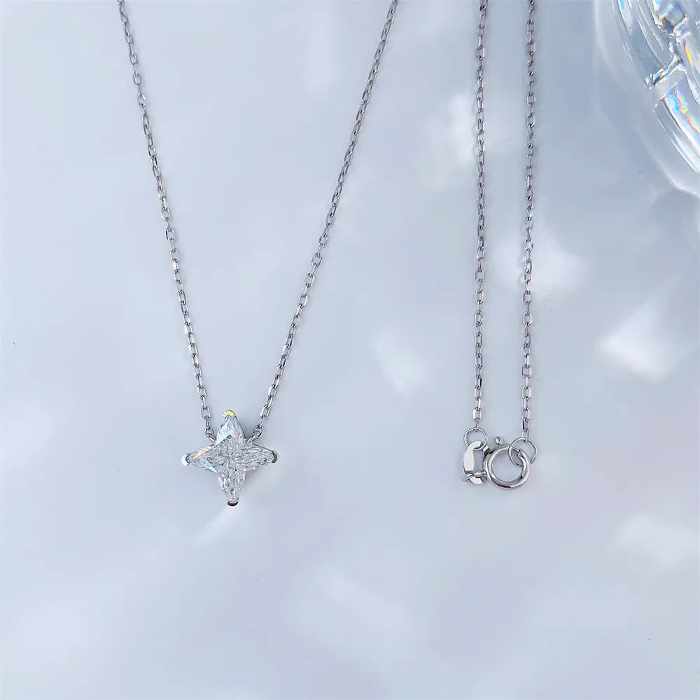1.28 ct Celestial Pear-Cut Lab-Grown Diamond Necklace in 18K White Gold – APYN0137-W