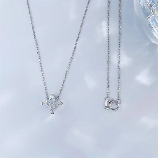 1.28 ct Celestial Pear-Cut Lab-Grown Diamond Necklace in 18K White Gold – APYN0137-W
