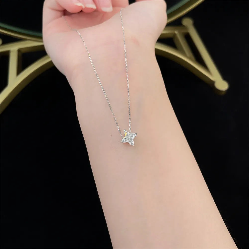 1.28 ct Celestial Pear-Cut Lab-Grown Diamond Necklace in 18K White Gold – APYN0137-W