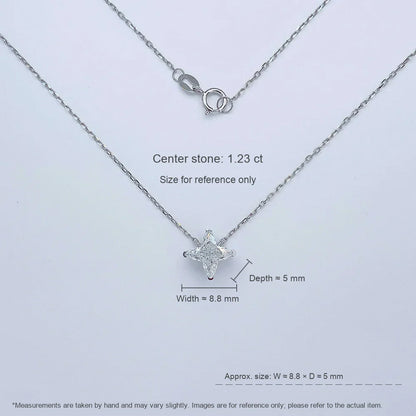1.28 ct Celestial Pear-Cut Lab-Grown Diamond Necklace in 18K White Gold – APYN0137-W