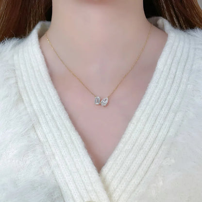 2.15 ctw Adjustable Mixed-Cut Lab-Grown Diamond Necklace in 18K Yellow Gold – APYN0141-Y