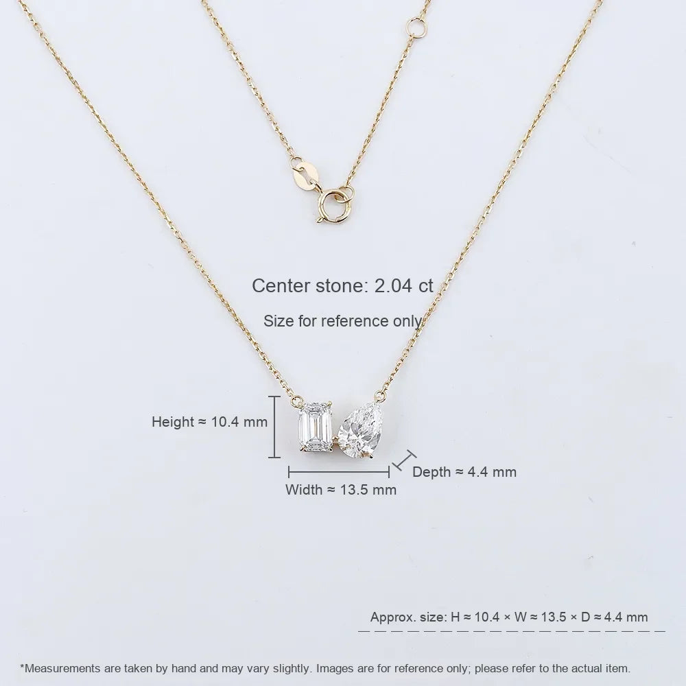 2.15 ctw Adjustable Mixed-Cut Lab-Grown Diamond Necklace in 18K Yellow Gold – APYN0141-Y