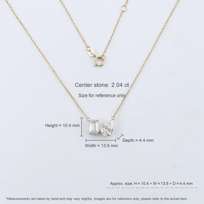 2.15 ctw Adjustable Mixed-Cut Lab-Grown Diamond Necklace in 18K Yellow Gold – APYN0141-Y