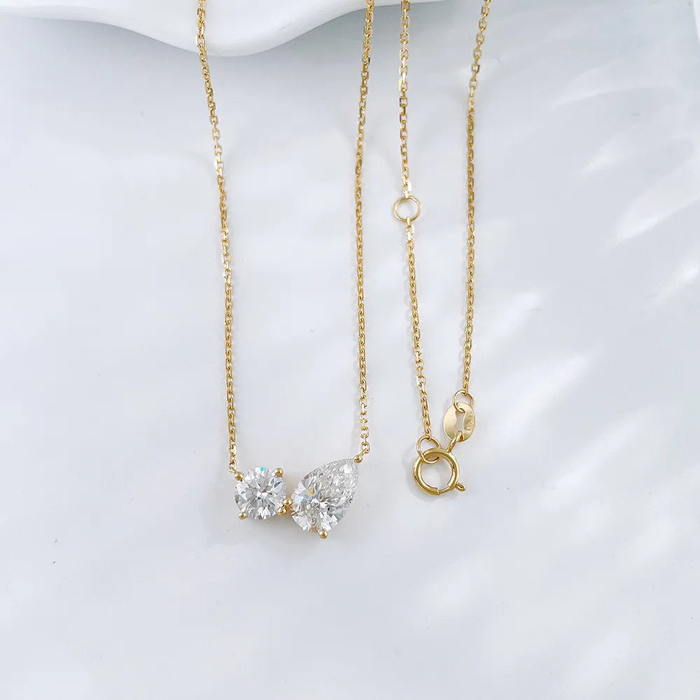 1.08 ct Adjustable Mixed-Cut Lab-Grown Diamond Necklace in 18K Yellow Gold – APYN0142-Y