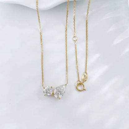 1.08 ct Adjustable Mixed-Cut Lab-Grown Diamond Necklace in 18K Yellow Gold – APYN0142-Y