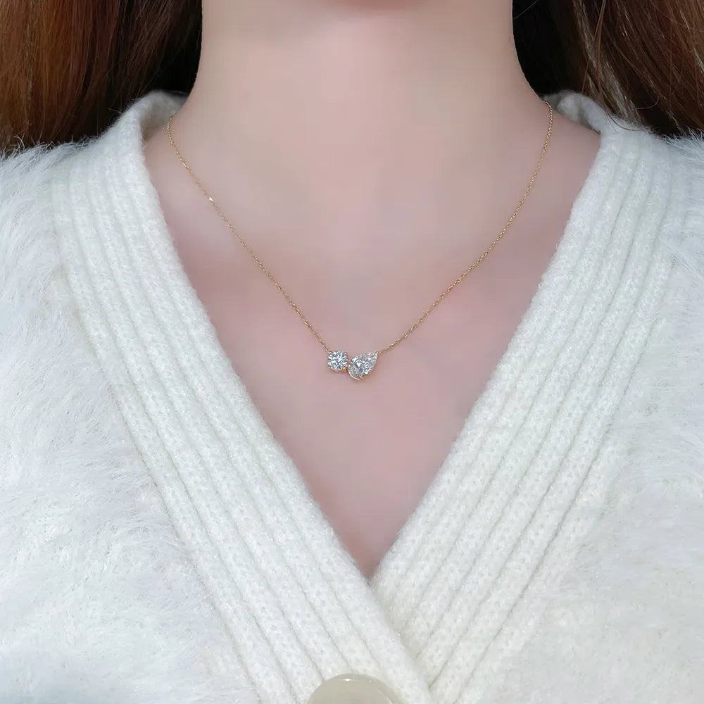 1.08 ct Adjustable Mixed-Cut Lab-Grown Diamond Necklace in 18K Yellow Gold – APYN0142-Y