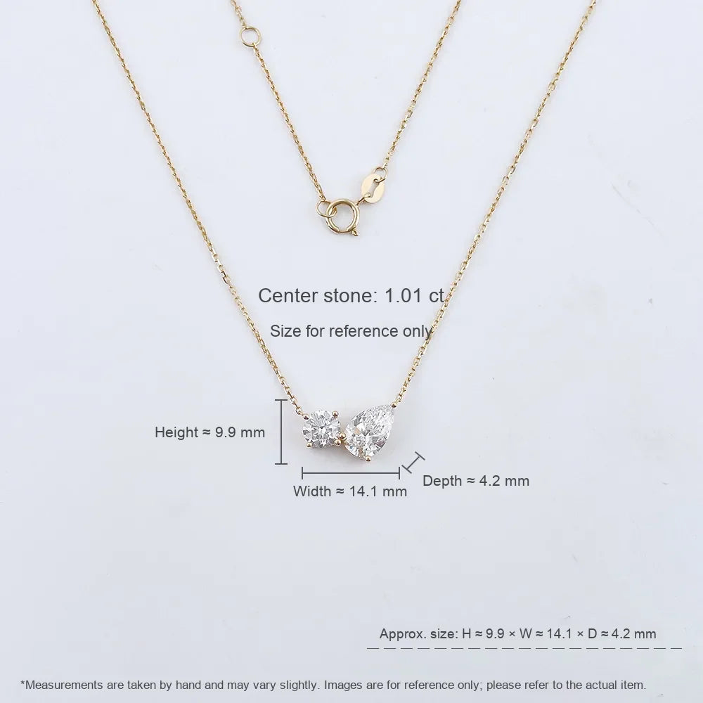 1.08 ct Adjustable Mixed-Cut Lab-Grown Diamond Necklace in 18K Yellow Gold – APYN0142-Y
