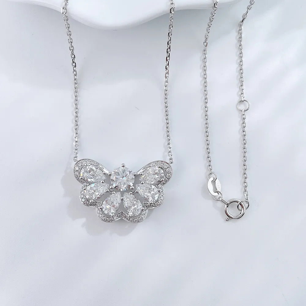 0.71 ct Butterfly Adjustable Mixed-Cut Lab-Grown Diamond Necklace in PT950 Platinum