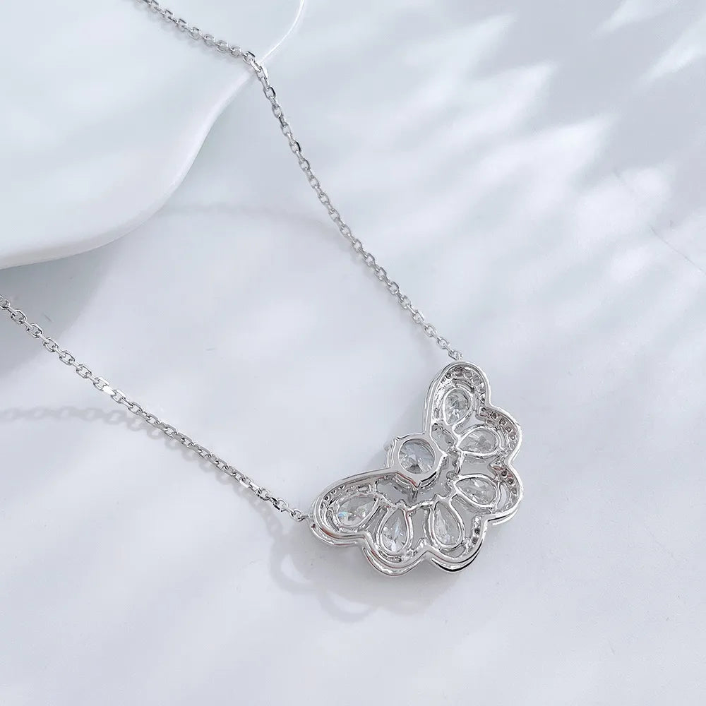 0.71 ct Butterfly Adjustable Mixed-Cut Lab-Grown Diamond Necklace in PT950 Platinum