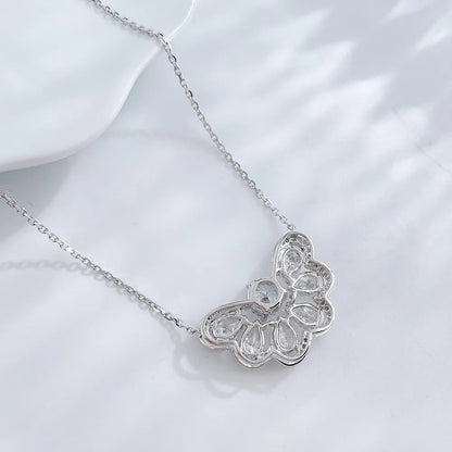 0.71 ct Butterfly Adjustable Mixed-Cut Lab-Grown Diamond Necklace in PT950 Platinum