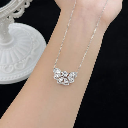 0.71 ct Butterfly Adjustable Mixed-Cut Lab-Grown Diamond Necklace in PT950 Platinum