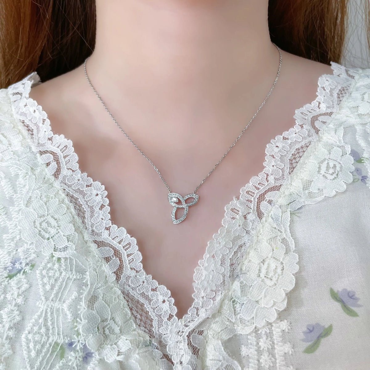 0.05 ct Celestial Adjustable Round-Cut Lab-Grown Diamond Necklace in PT950 Platinum – APYN0144-PT