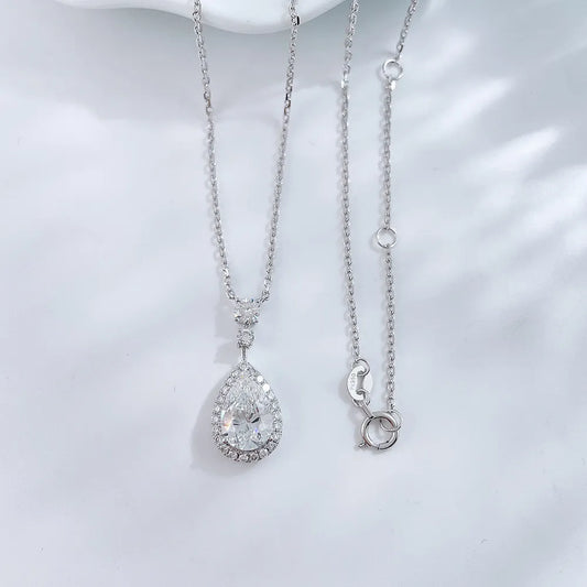 1.52 ct Celestial Adjustable Pear-Cut Lab-Grown Diamond Necklace in PT950 Platinum – APYN0145-PT