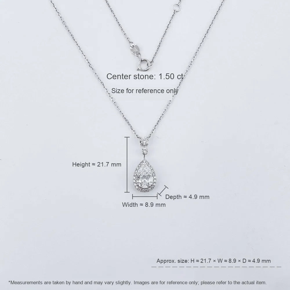 1.52 ct Celestial Adjustable Pear-Cut Lab-Grown Diamond Necklace in PT950 Platinum – APYN0145-PT