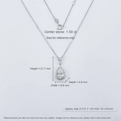 1.52 ct Celestial Adjustable Pear-Cut Lab-Grown Diamond Necklace in PT950 Platinum – APYN0145-PT