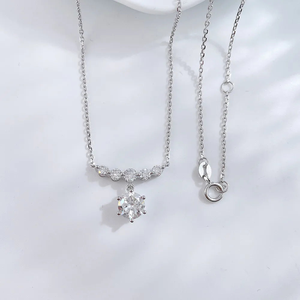 1.1 ct Adjustable Round-Cut Lab-Grown Diamond Necklace in PT950 Platinum