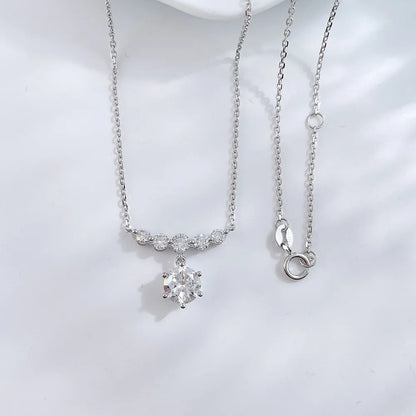 1.1 ct Adjustable Round-Cut Lab-Grown Diamond Necklace in PT950 Platinum