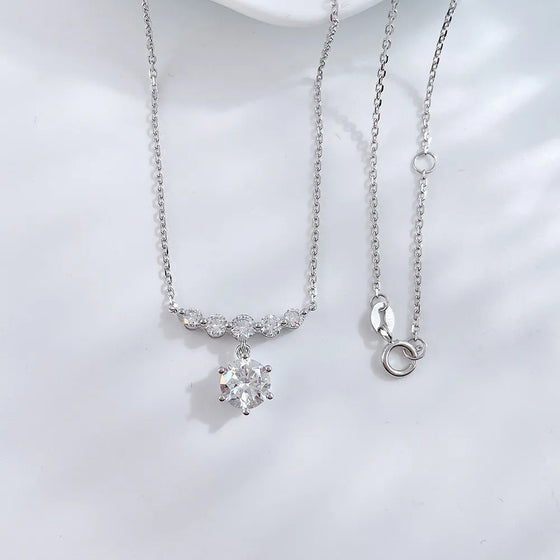 1.1 ct Adjustable Round-Cut Lab-Grown Diamond Necklace in PT950 Platinum