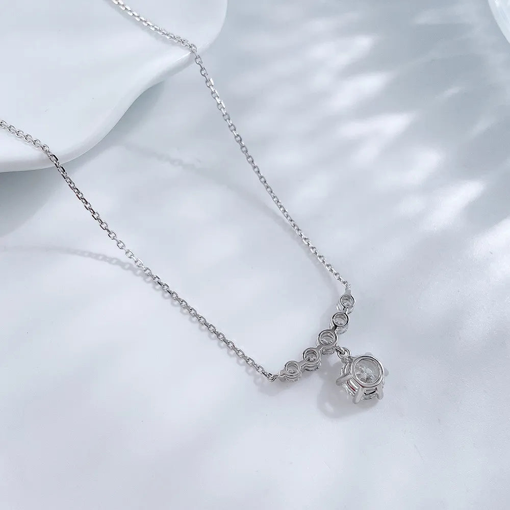 1.1 ct Adjustable Round-Cut Lab-Grown Diamond Necklace in PT950 Platinum