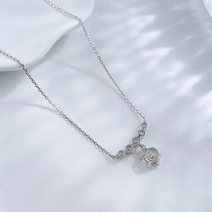 1.1 ct Adjustable Round-Cut Lab-Grown Diamond Necklace in PT950 Platinum