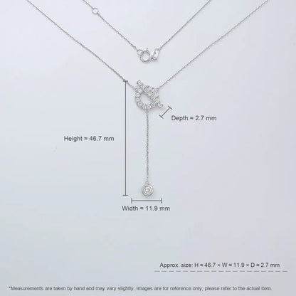 0.11 ct Celestial Round-Cut Lab-Grown Diamond Necklace in 18K White Gold – APYN0148-W
