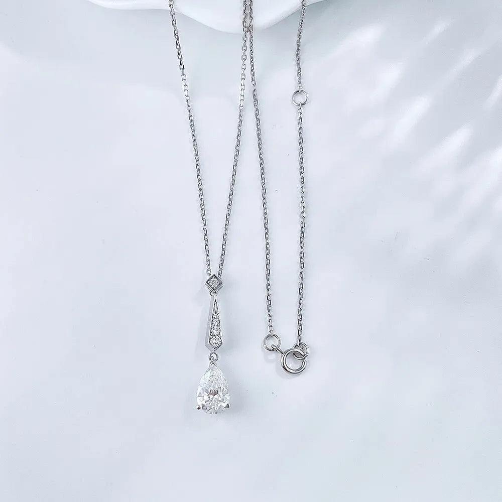 1.1 ct Pear-Cut Lab-Grown Diamond Necklace in PT950 Platinum – APYN0150-PT