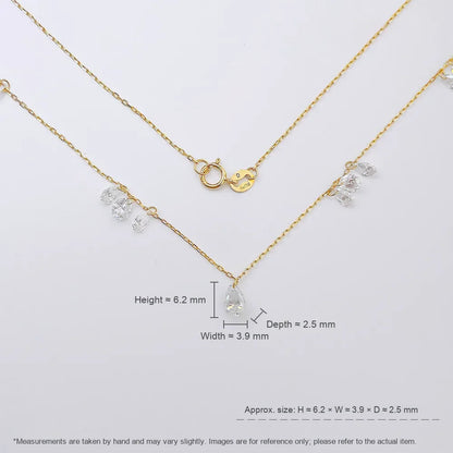 0.38 ct Adjustable Round-Cut Lab-Grown Diamond Necklace in 18K Yellow Gold – APYN0152-Y
