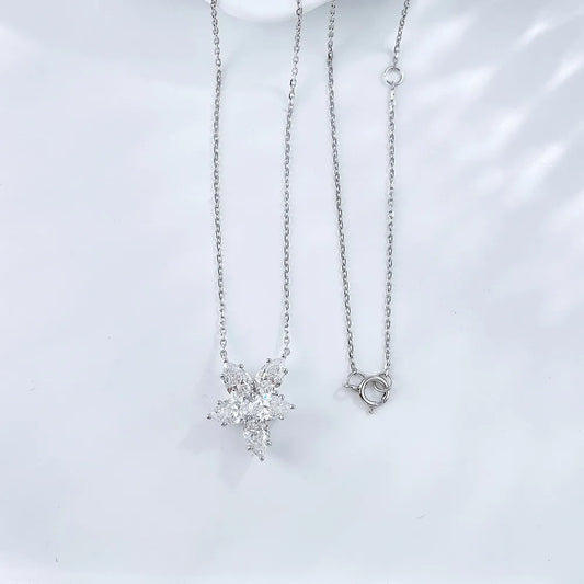 2.01 ctw Celestial Cluster Round-Cut Lab-Grown Diamond Necklace in PT950 Platinum