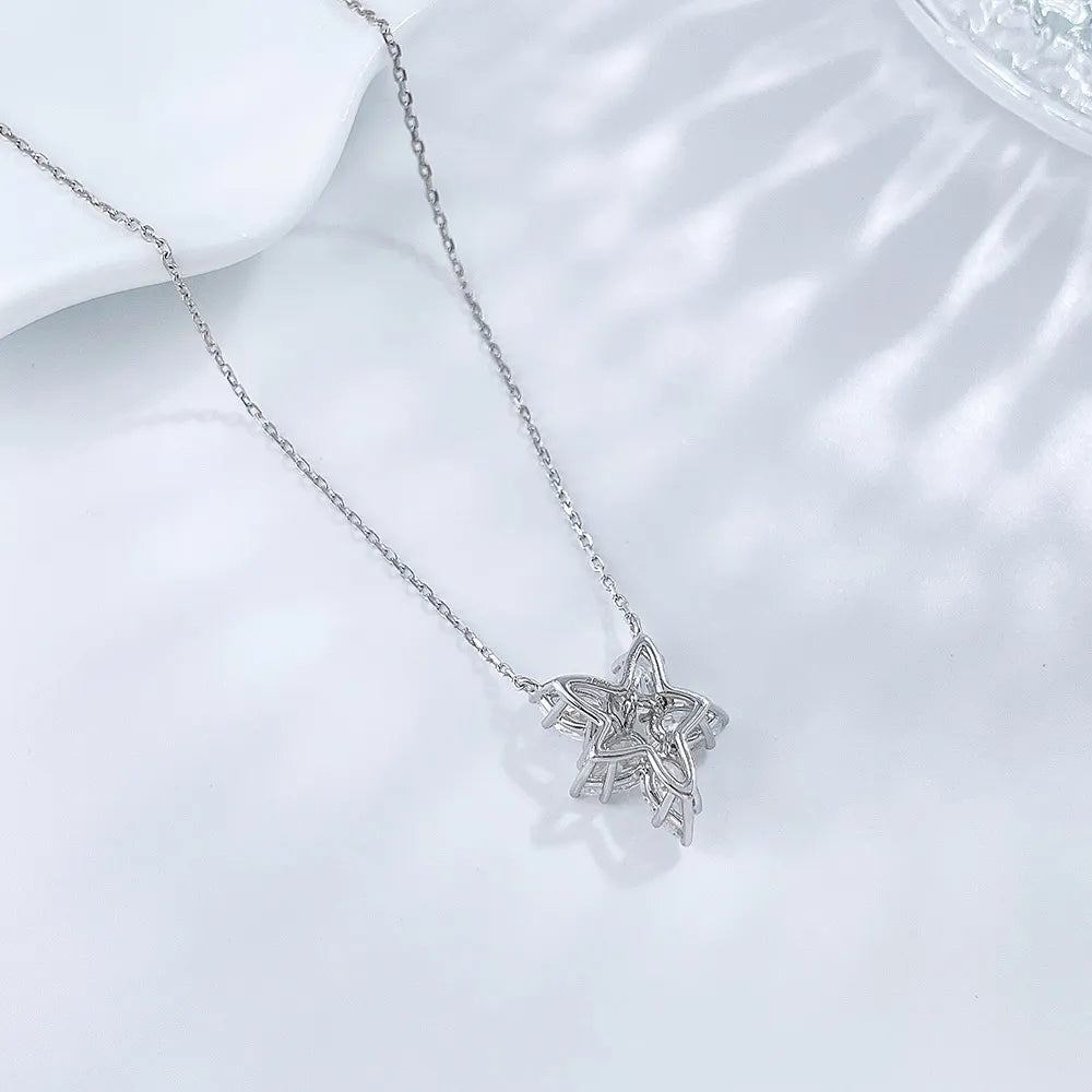 2.01 ctw Celestial Cluster Round-Cut Lab-Grown Diamond Necklace in PT950 Platinum