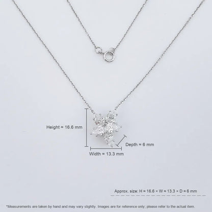 2.01 ctw Celestial Cluster Round-Cut Lab-Grown Diamond Necklace in PT950 Platinum