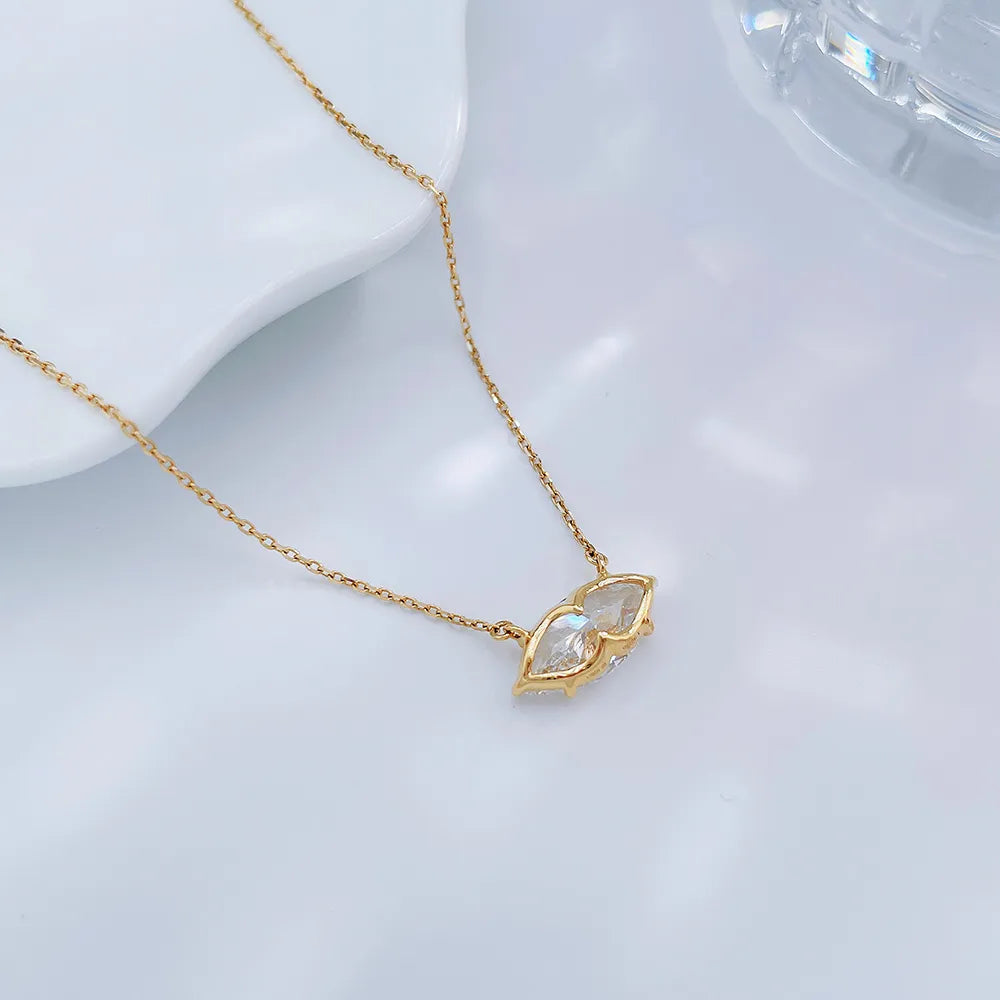 2.03 ct Celestial Four-Prong Marquise-Cut Lab-Grown Diamond Necklace in 18K Yellow Gold