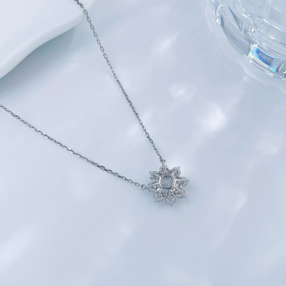 0.53 ct Floral Round-Cut Lab-Grown Diamond Necklace in PT950 Platinum – APYN0160-PT
