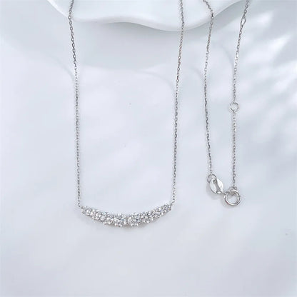 1.12 ctw Celestial Adjustable Round-Cut Lab-Grown Diamond Necklace in 18K White Gold – APYN0180-W