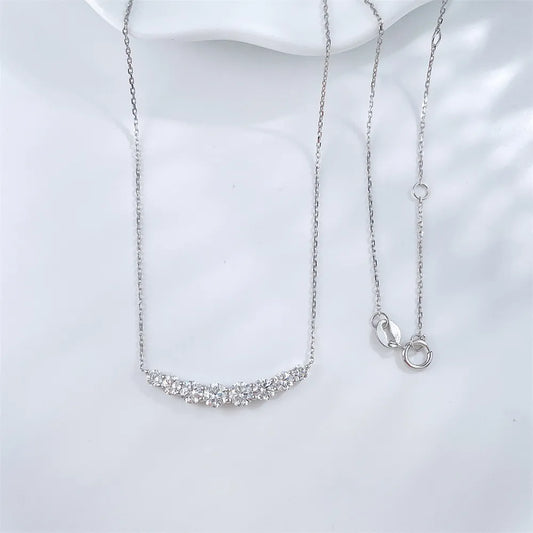 1.12 ctw Celestial Adjustable Round-Cut Lab-Grown Diamond Necklace in 18K White Gold – APYN0180-W