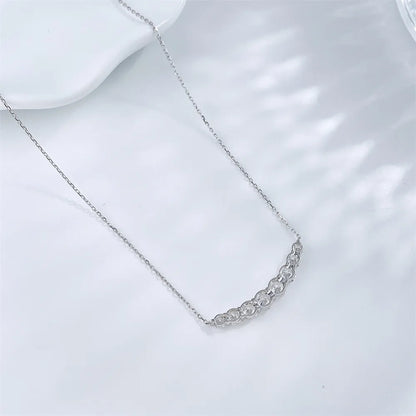 1.12 ctw Celestial Adjustable Round-Cut Lab-Grown Diamond Necklace in 18K White Gold – APYN0180-W