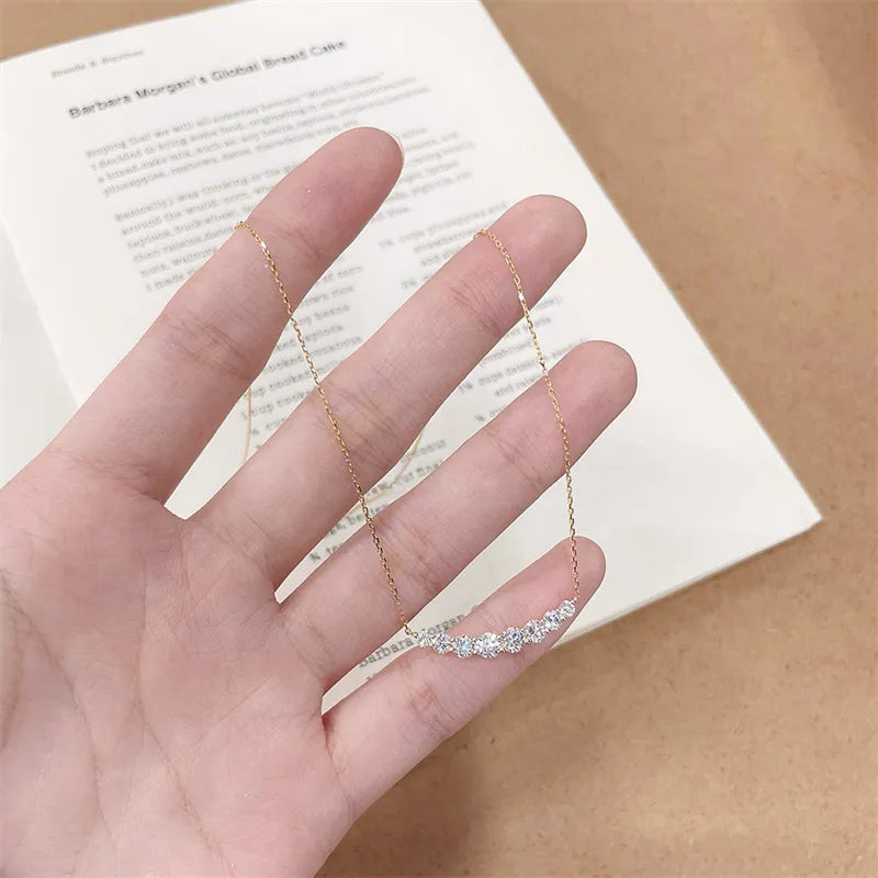 1.13 ctw Round-Cut Lab-Grown Diamond Necklace in 18K Yellow Gold