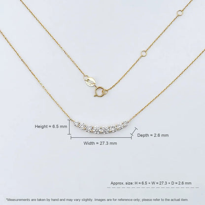 1.13 ctw Round-Cut Lab-Grown Diamond Necklace in 18K Yellow Gold