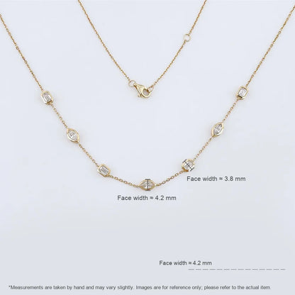 1.29 ctw Marquise-Cut Lab-Grown Diamond Necklace in 18K Yellow Gold