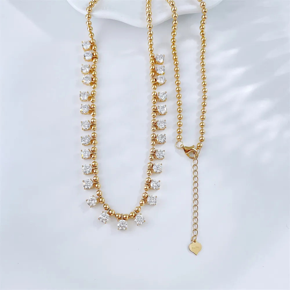 5.72 ctw Celestial Pavé Mixed-Cut Lab-Grown Diamond Necklace in 18K Yellow Gold